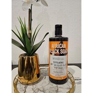 Spathecary ExfoliatingAfrican Black Soap  Body Wash With Coconut & Charcoal 32oz
